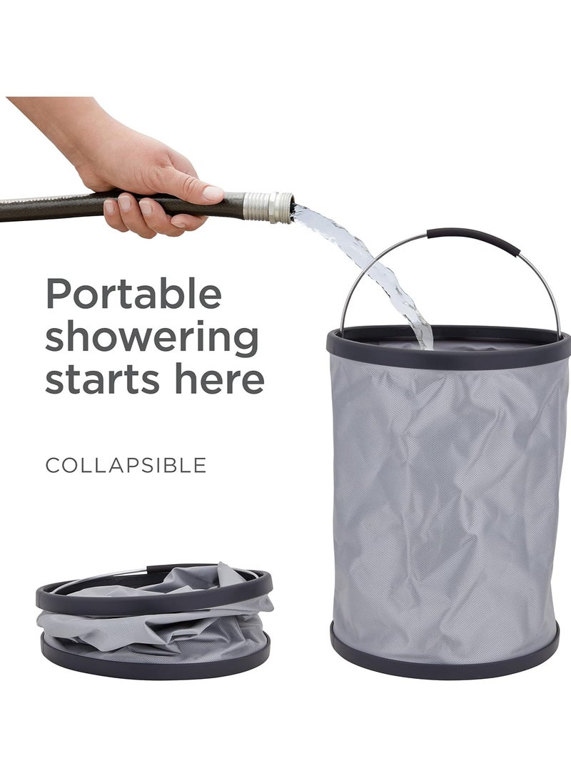 DubaiGallery Collapsible Foldable Water Bucket, Waterproof Coating Portable Foldaway Water Bucket, Supplies for Outdoor Garden Camping Fishing Car Wash Space Saving - Image 1