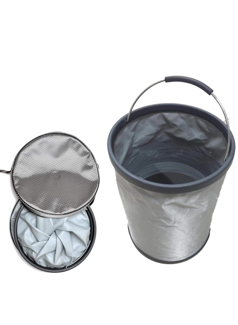 DubaiGallery Collapsible Foldable Water Bucket, Waterproof Coating Portable Foldaway Water Bucket, Supplies for Outdoor Garden Camping Fishing Car Wash Space Saving - Image 2