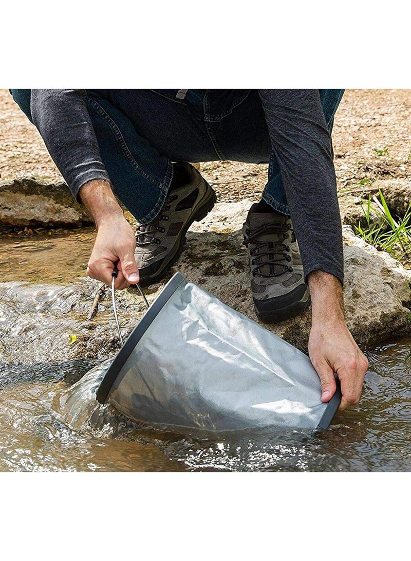 DubaiGallery Collapsible Foldable Water Bucket, Waterproof Coating Portable Foldaway Water Bucket, Supplies for Outdoor Garden Camping Fishing Car Wash Space Saving - Image 3