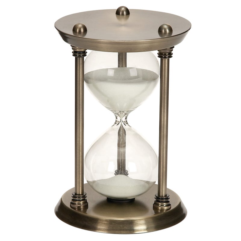 Deco 79 Deco 79 Metal Timer Hourglass Sand  6 x 6 x 9 Brass 