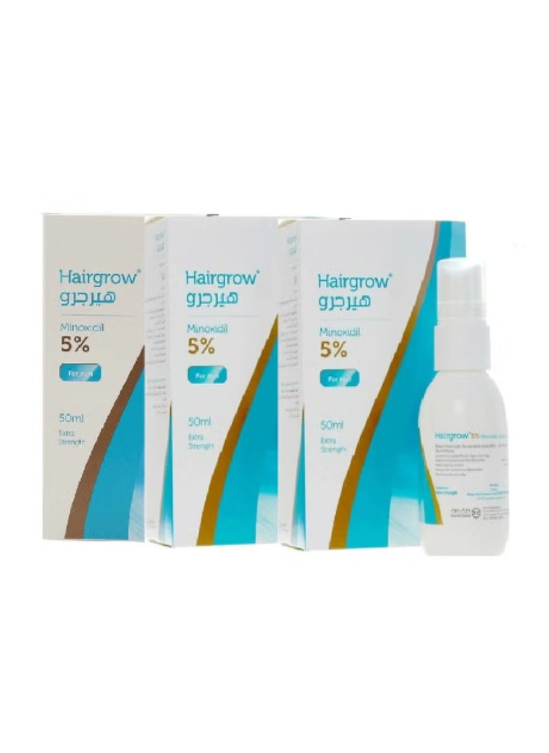Dar Al Dawa - Hairgrow 5% minoxidil Pack of 3 x 50ml - Image 1