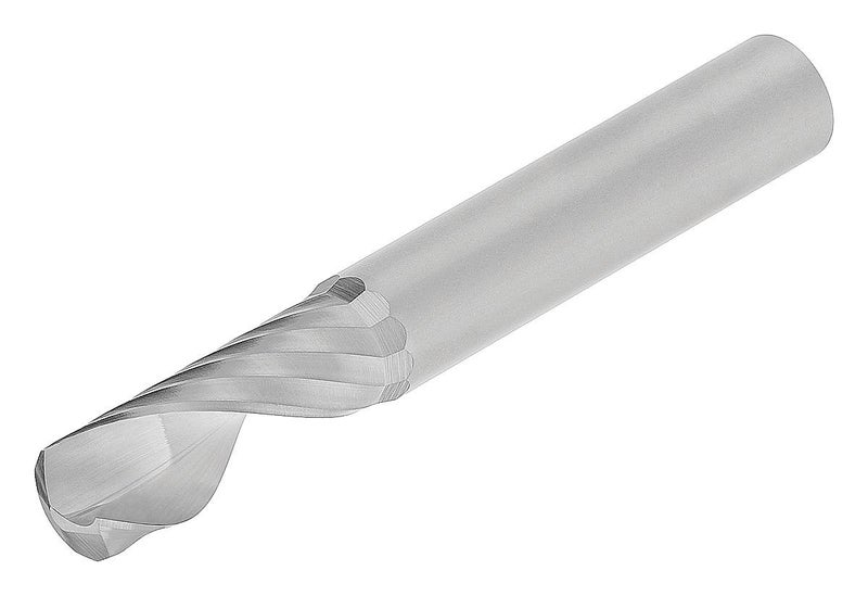 SFA-375-69 Square End Mill - Upcut, 3/8" Cutter Dia, 1-1/8" LOC, 1 Fl, 3/8" Shank Dia, 3" OAL, Uncoated
