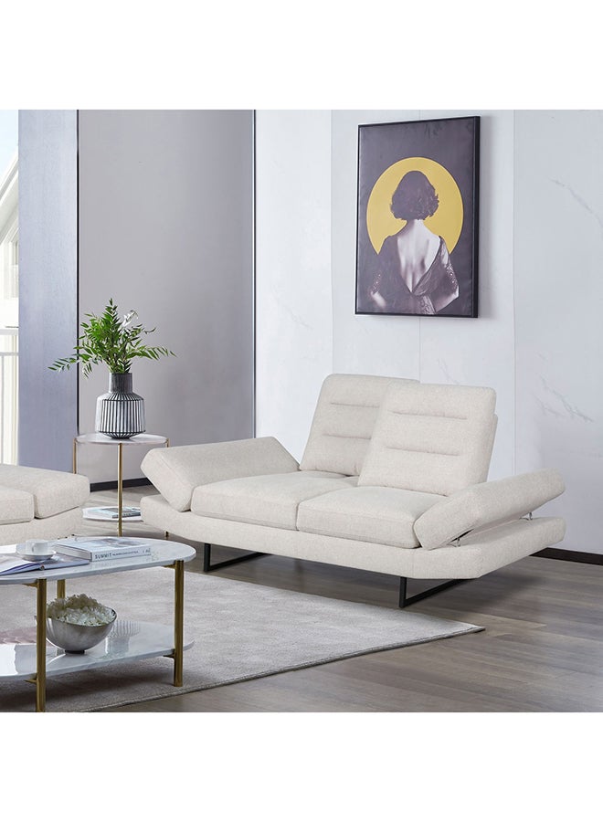 Home Box Brazil 2-Seater XL Fabric Sofa With Adjustable Headrest 106 x 97 x 192 cm - Image 1