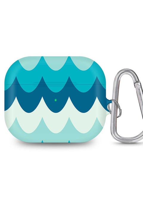 StylePods Case for Airpods 3rd Gen Case With Anti-Lost Keychain - Wavy Waves