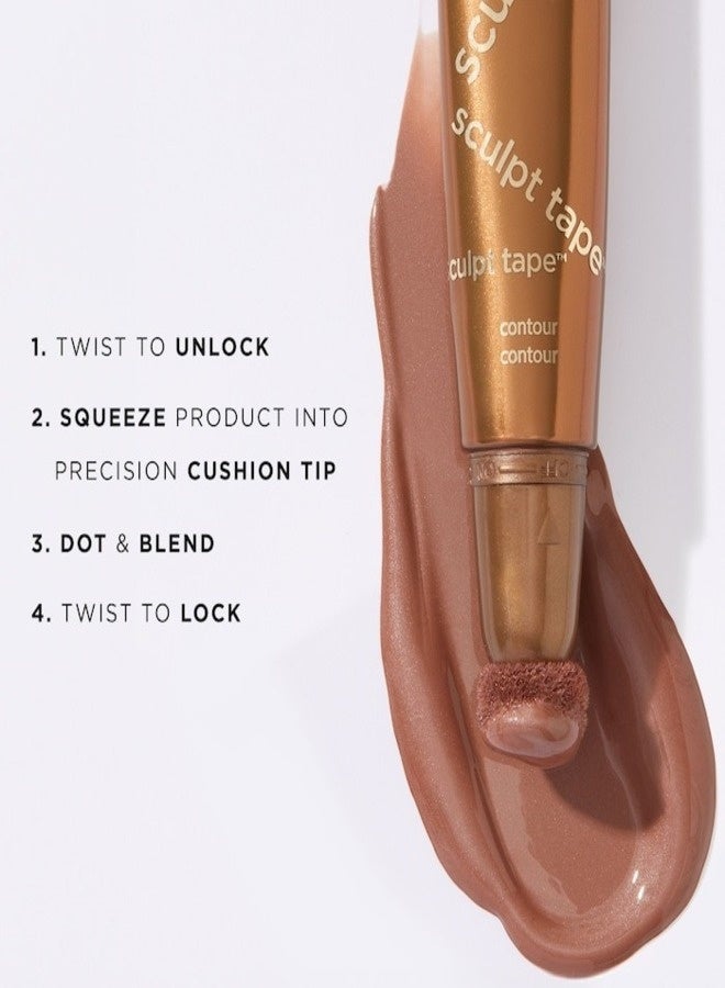 Tarte Cosmetics tarte™ Sculpt Tape™ Contour Liquid Bronzer – Warm Bronze | Medium to Tan Skin Tones, Buildable Liquid Contour, Natural Matte Finish, Long-Wearing Sculpting Formula, 12 mL - Image 5