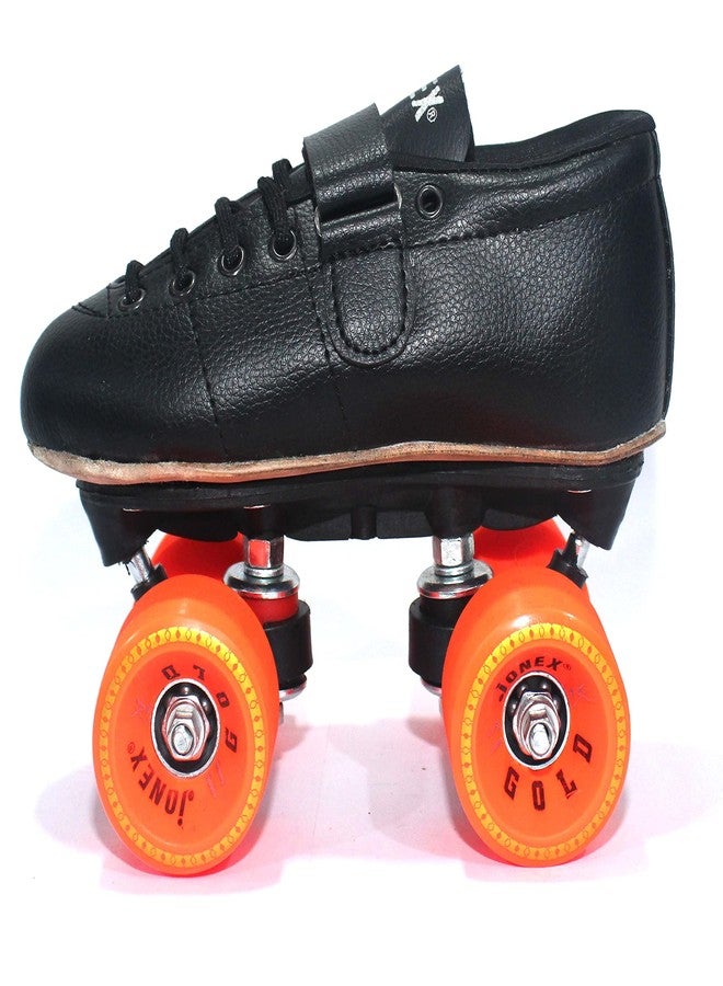 Jonex JJ Jonex Shoe Skates, Shoe Skates for Kids, Fix Body Shoe Skates (4 UK/Ind, Black- Gold) - Image 2