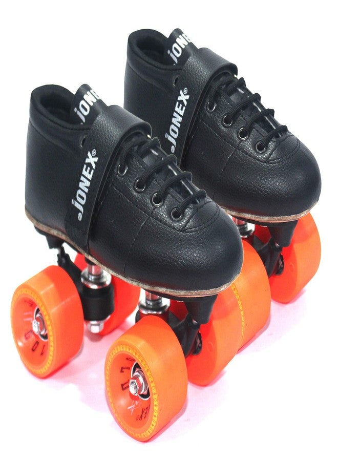 Jonex JJ Jonex Shoe Skates, Shoe Skates for Kids, Fix Body Shoe Skates (4 UK/Ind, Black- Gold) - Image 1