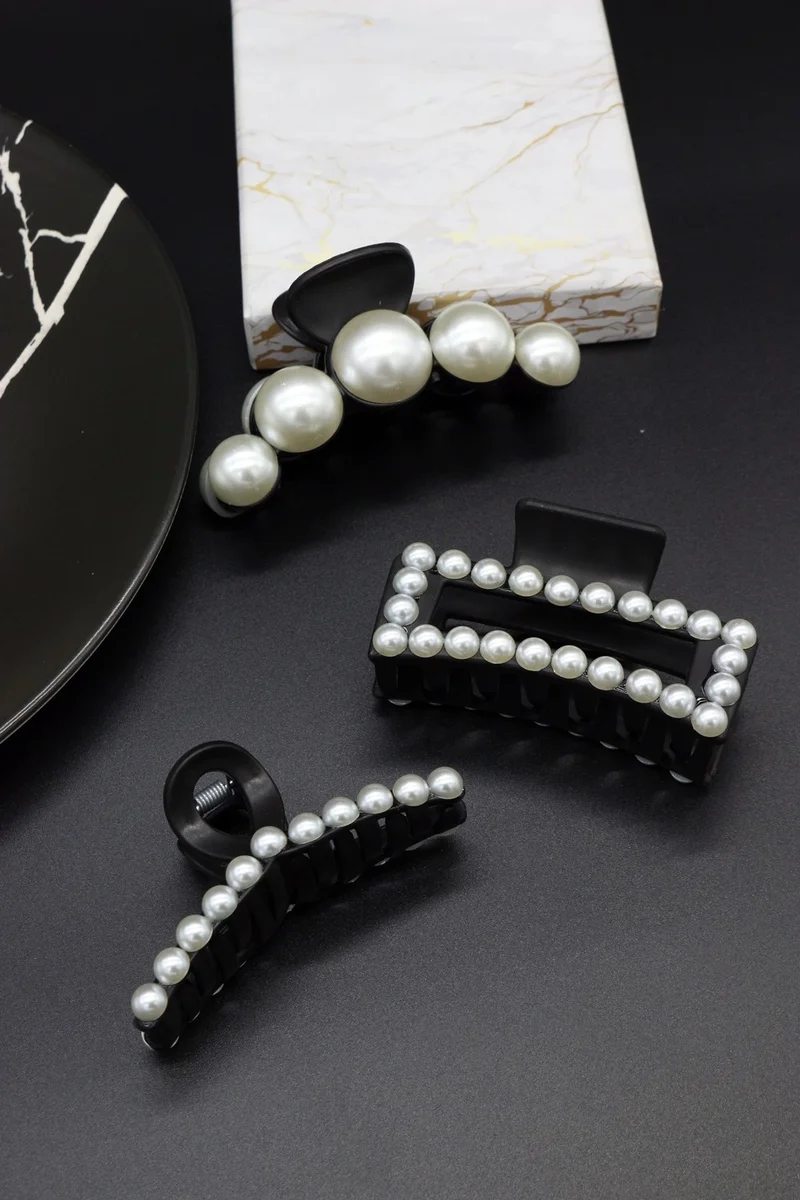 Angelika Women's Buckle Set 3-Piece Large Size Peg Set with Pearls