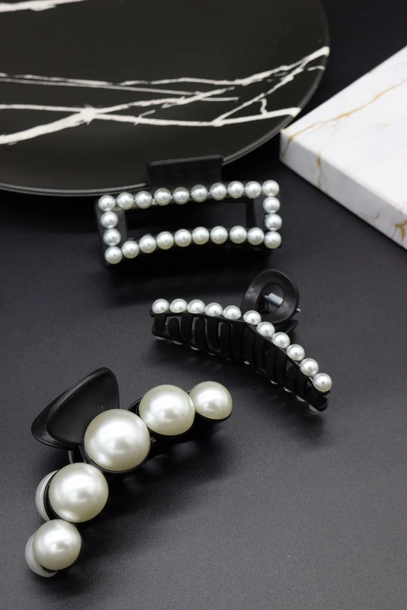 Angelika Women's Buckle Set 3-Piece Large Size Peg Set with Pearls