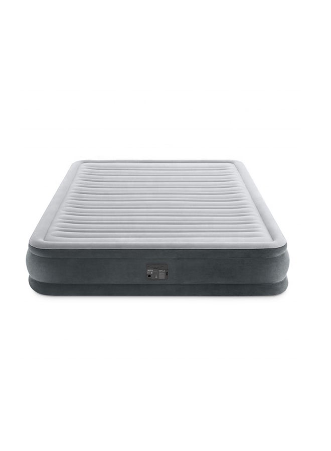 INTEX Built-in Electric Pump Double-layer Enlarged Wire-pulling Air Bed Flocking Air Mattress 152x203x33 cm - Image 2