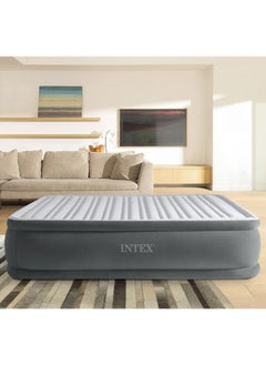 INTEX Built-in Electric Pump Double-layer Enlarged Wire-pulling Air Bed Flocking Air Mattress 152x203x33 cm  - Image 3