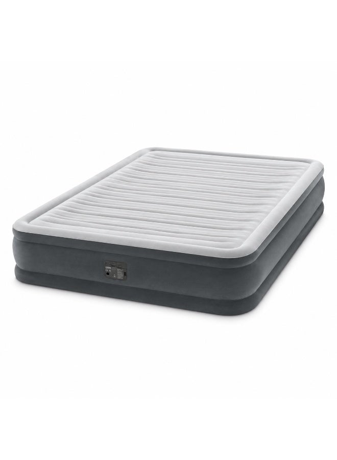 INTEX Lamb Fleece Air Mattress with Built-in Electric Pump, 35cm Elevated 500kg Load Capacity, Double-layer Wire-pulling Inflatable Bed, 2 Min Quick Inflation, Thickened PVC for Home Camping Guest Use, 152x203x35cm - Image 4