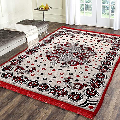 Braids Polycotton Premium Modern Carpet/Area Rug -(4.5 ft x 6 ft,Multicolor) - Image 1