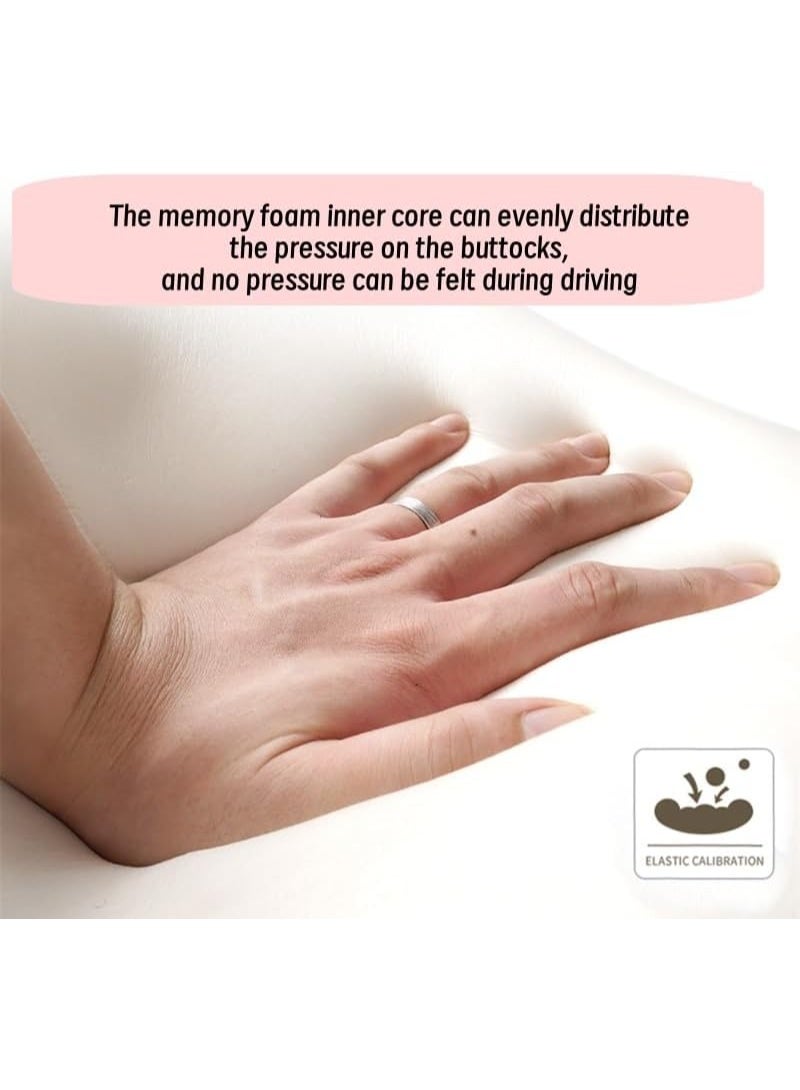 طقم مسند رأس ودعم أسفل الظهر للسيارة – وسائد ميموري فوم للرقبة والظهر لتقليل إرهاق القيادة وتحسين الراحة - Image 4