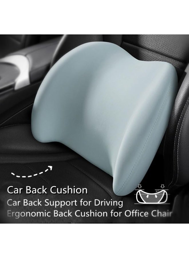 طقم مسند رأس ودعم أسفل الظهر للسيارة – وسائد ميموري فوم للرقبة والظهر لتقليل إرهاق القيادة وتحسين الراحة - Image 3