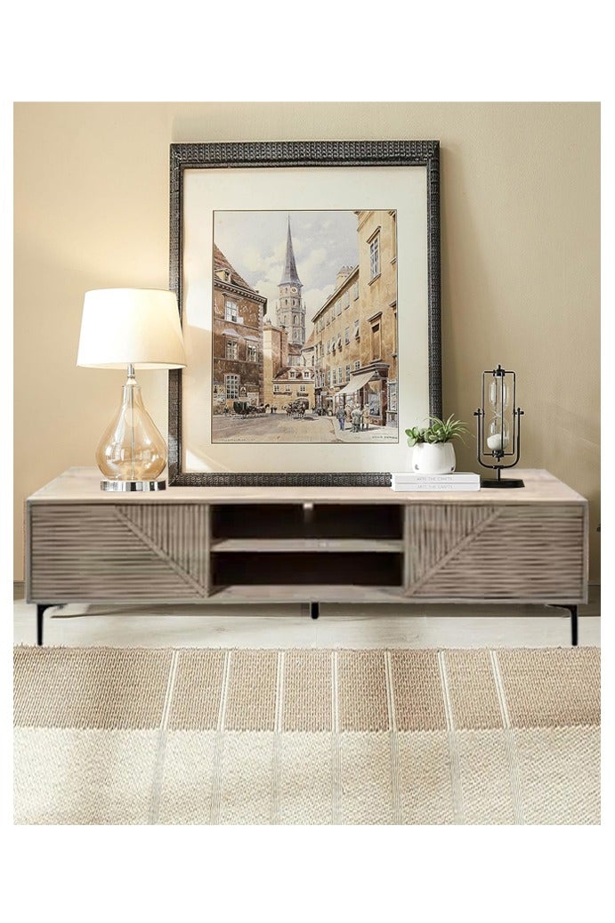 Living Modern Wooden Plasma Table, With Shelf 180*40*48 CM - Image 4