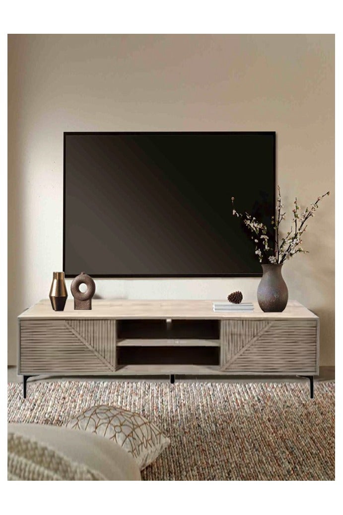 Living Modern Wooden Plasma Table, With Shelf 180*40*48 CM - Image 2