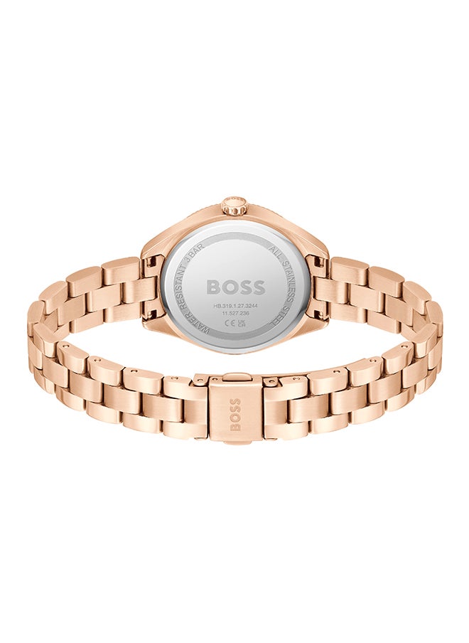 HUGO BOSS ساعة يد نسائية أنالوج دائرية من الفولاذ المقاوم للصدأ 1502728 - 32 مم  - Image 3