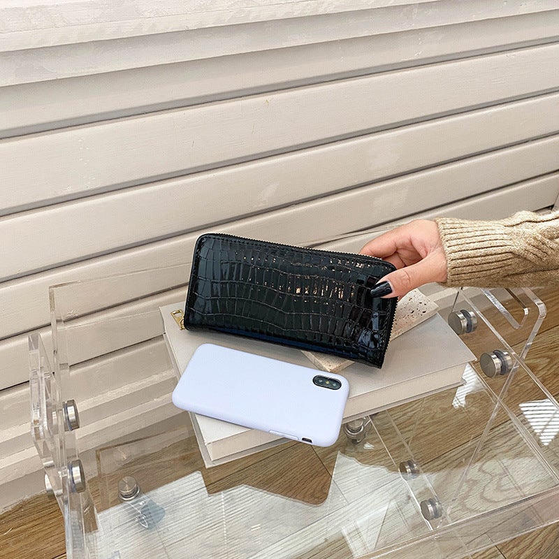 Multifunctional Solid Color PU Leather Wallet, RFID Blocking Design Portable Daily Storage Purse for Cards Cash Coin Business Use - Image 3