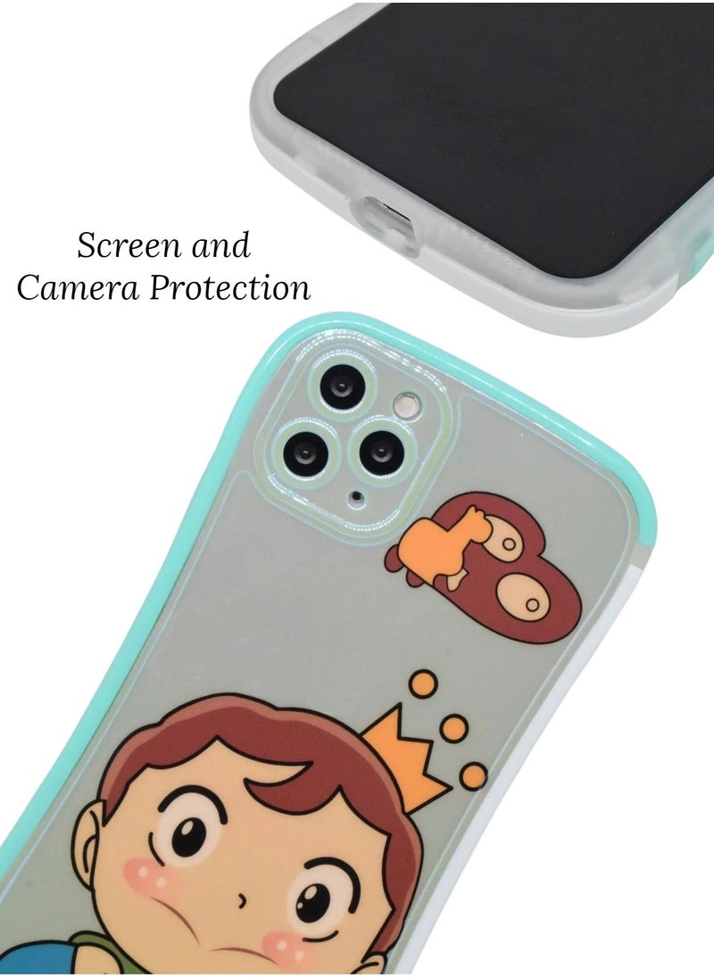Houmt iPhone 11 Pro Max Curve Design Girls Cool Fashion Style Case with Camera Protection Full Shockproof Protective Cover  - Image 2