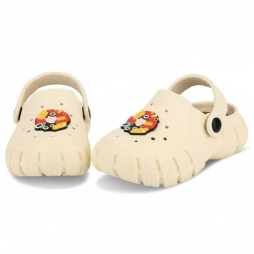 GIMME ! Kids Clogs for Boys & Girls | Lightweight EVA Summer Shoes | Breathable Slip-On Sandals with Back Strap | Anti-Slip, Water-Friendly Beach Footwear 8100 Beige - Image 1
