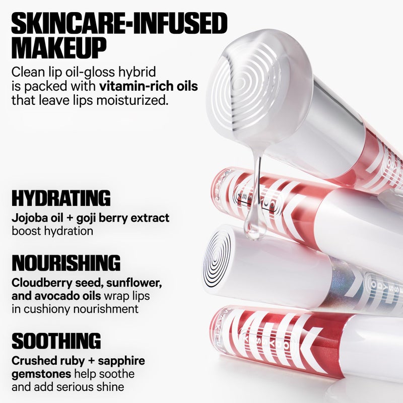 Milk Makeup Odyssey Lip Gloss â€“ Non-Sticky, Hydrating + Sheer-Tinted Gloss with Long-Lasting, High Shine Finish â€“ Vegan Formula Nourishes with Jojoba Oil â€“ Globetrot (Sky Blue Shimmer), 0.2oz - Image 3