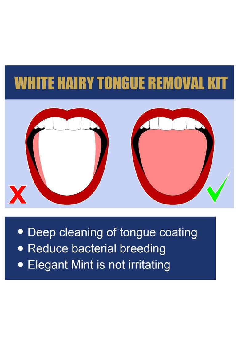 Jaysuing 50g Tongue Cleaning Kit Tongue Brush Tongue Cleaning Oral Care Removes Odor and Freshens Breath  - Image 3