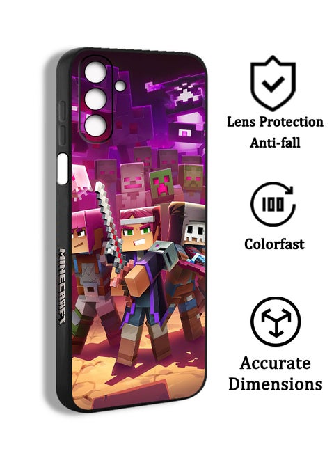 Phone Case Cover For Samsung Galaxy A25 Game Minecraft Pixel Art Characters MMD12