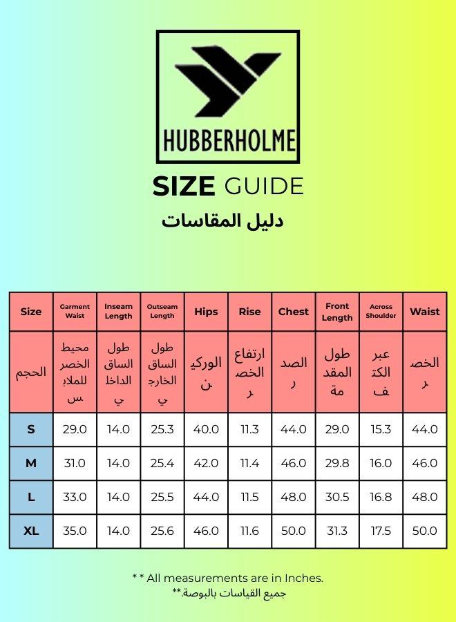 Hubberholme Men's Blue 100% Polyester Printed Tank Top Upper Longline Bermuda Bottom Oversized Co-Ords Set - Image 4