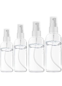 Lemon Clear Plastic Essential Oil Spray Bottle, Four Size - 30ml, 50ml, 60ml and 100ml,Mini Travel Bottle Set for Perfumes, Travel, Small Refillable Liquid Containers, Set of 4  - Image 1