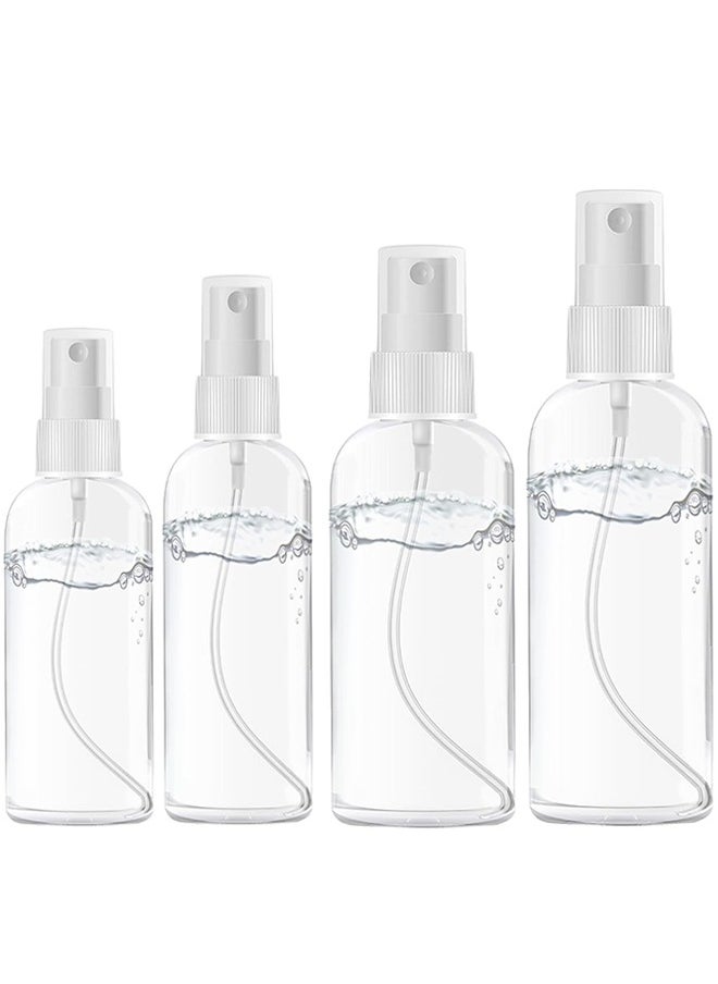 Lemon - Clear Plastic Essential Oil Spray Bottle, Four Size - 30ml, 50ml, 60ml and 100ml,Mini Travel Bottle Set for Perfumes, Travel, Small Refillable Liquid Containers, Set of 4 - Image 1
