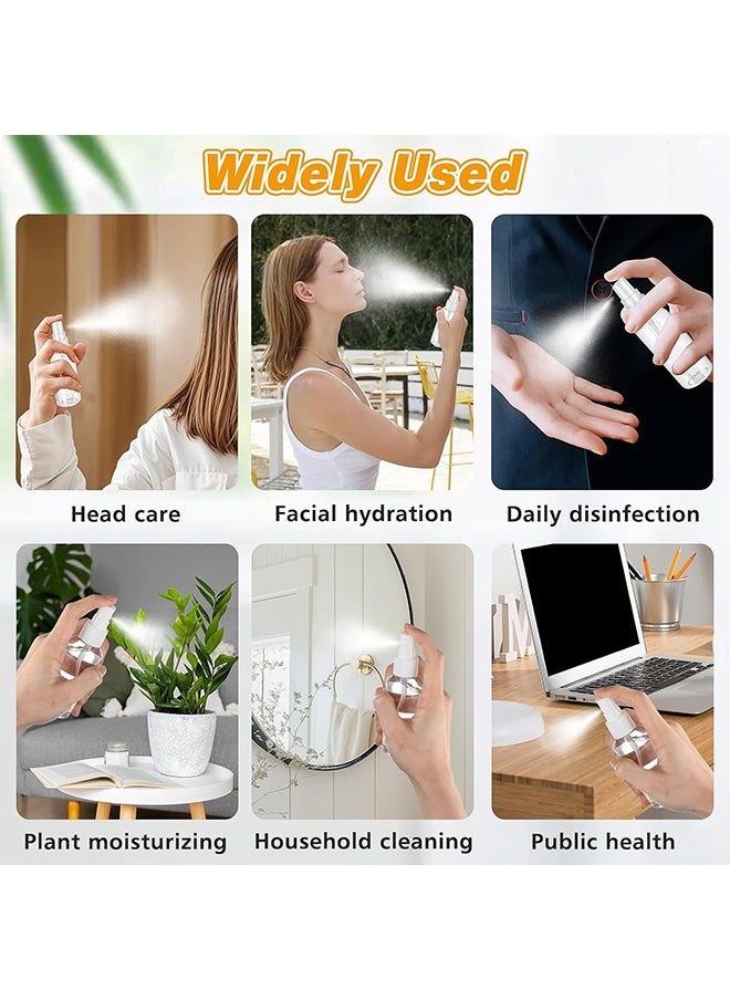 Lemon - Clear Plastic Essential Oil Spray Bottle, Four Size - 30ml, 50ml, 60ml and 100ml,Mini Travel Bottle Set for Perfumes, Travel, Small Refillable Liquid Containers, Set of 4 - Image 1