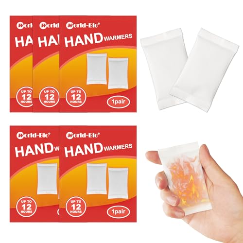 Blobuste Hot Hand Warmers Disposable - Up to 12 Hours of Heat, Air Activated Heat Packs for Hands, Hot Packs for Hands, Hot Warmers, Natural Odorless Instant Warmer Winter Warmers, 5 Pair Value Pack - Image 1