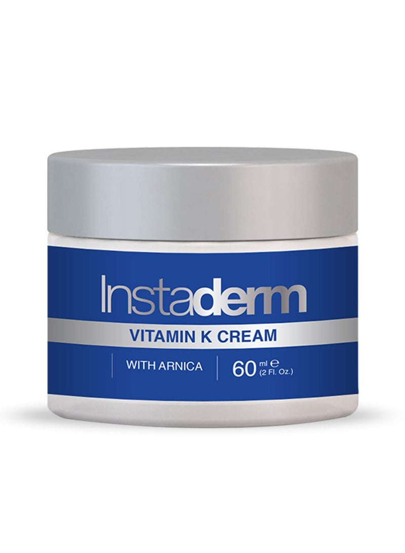 Instaderm Vitamin K Cream- Bruise Healing Formula with Arnica. Dark Spot Moisturizer for Bruising, Spider Veins & Broken Capillaries. Repair Under Eye Dark Circles, & Puffiness. - Image 1