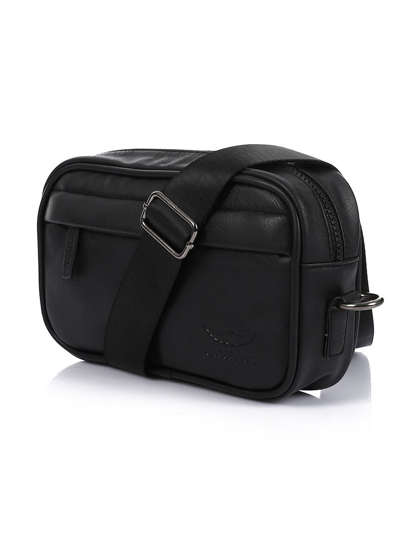 Crossland CROSSLAND PU Leather Clutch Handbag - Crossbody Bag For Men With Zipper Closure  - Image 1