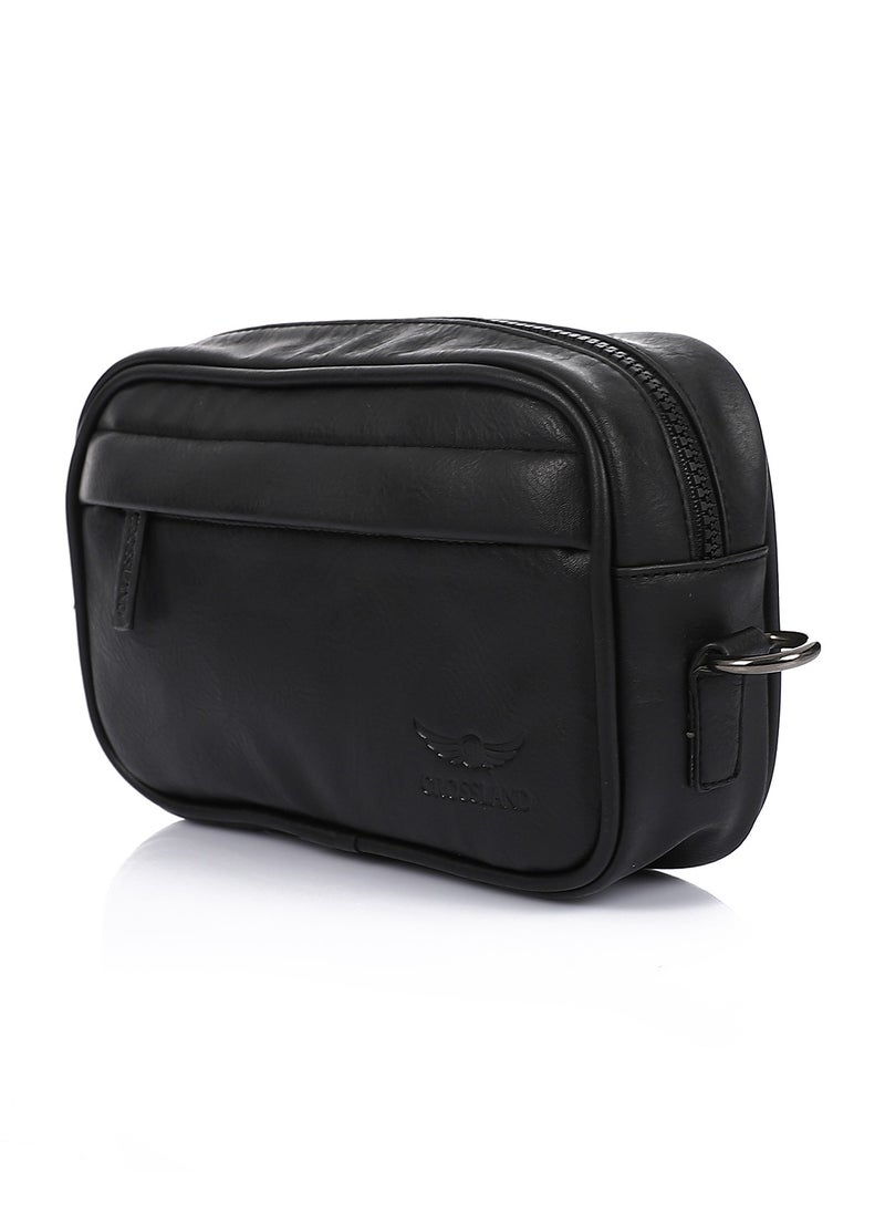 Crossland CROSSLAND PU Leather Clutch Handbag - Crossbody Bag For Men With Zipper Closure  - Image 2