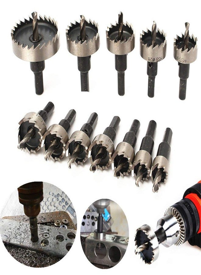 UPTODATETOOLS مجموعة أدوات UPTODATETOOLS مكونة من 12 قطعة من رؤوس مثقاب HSS بقطر 12-55 مم، وهي مجموعة أدوات شديدة التحمل للفولاذ المقاوم للصدأ، وسبائك الألومنيوم، والبلاستيك، والخشب. - Image 1
