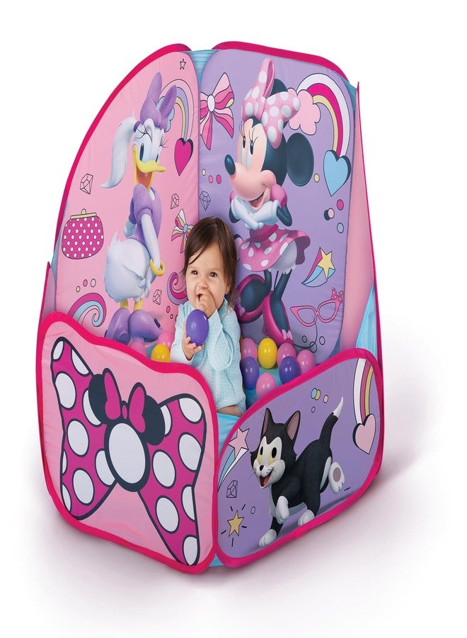 Minnie Mouse Ball Pit with 15 Soft Flex Balls Pop and Play Arena for Baby Toddler Infant Boys & Girls [15 Balls Included] - Image 1