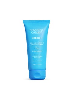 CONSCIOUS CHEMIST Hyaluronic Acid Moisturizer | 100G | Moisturizer For Dry Skin Face, Ceramide Moisturizer, Face Cream For Men & Women, Treat Dull, Dehydrated Skin, For Normal To Dry Skin - Hydro+  - Image 1