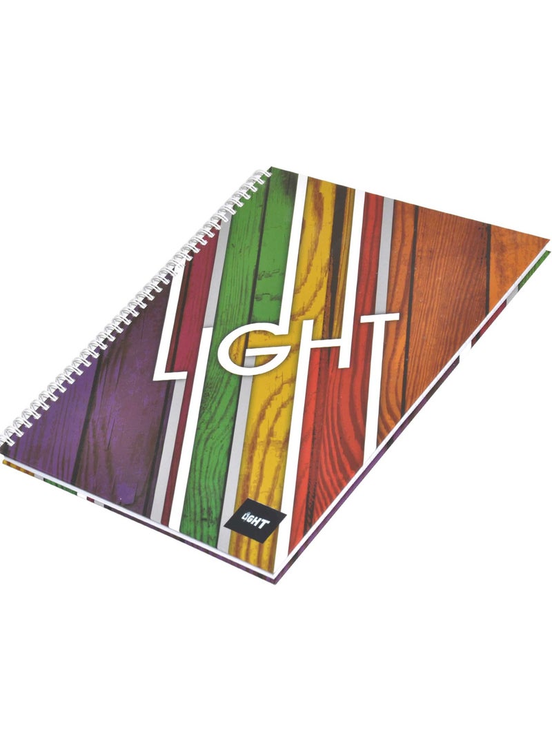 FIS LIGHT Pack of 5  Spiral Hard Cover Note Book Single Line, A4 100 Sheets -LINBHSA41603 - Image 4