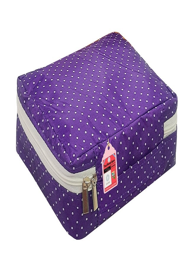 Luces Makeup Storage Box Cosmetic Vanity Toiletry Necklace Travelling Wardrobe Organizer Jewellery Pouch for Women (Purple) - Image 5