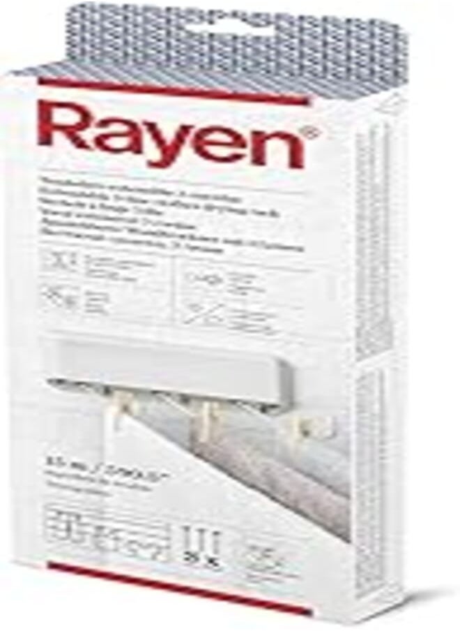 Rayen - Rayen extensible clothesrack | 3 independent white | abs | nylon | automatic string pickup | clothes rack for indoor s/outdoors | 11.22 x 4.5 x 1.37 in | laying area 5.9 - Image 1