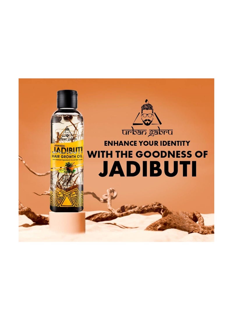 UrbanGabru - Urbangabru Ayurvedic Jadibuti Hair Oil for Hair Fall Control and hair Growth with Natural Herb - 200ml. (Jadibuti) - Image 1