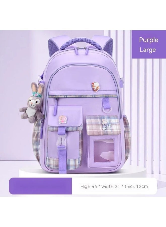 Girls' backpacks, book bag with cute pendant, school bag - Image 2