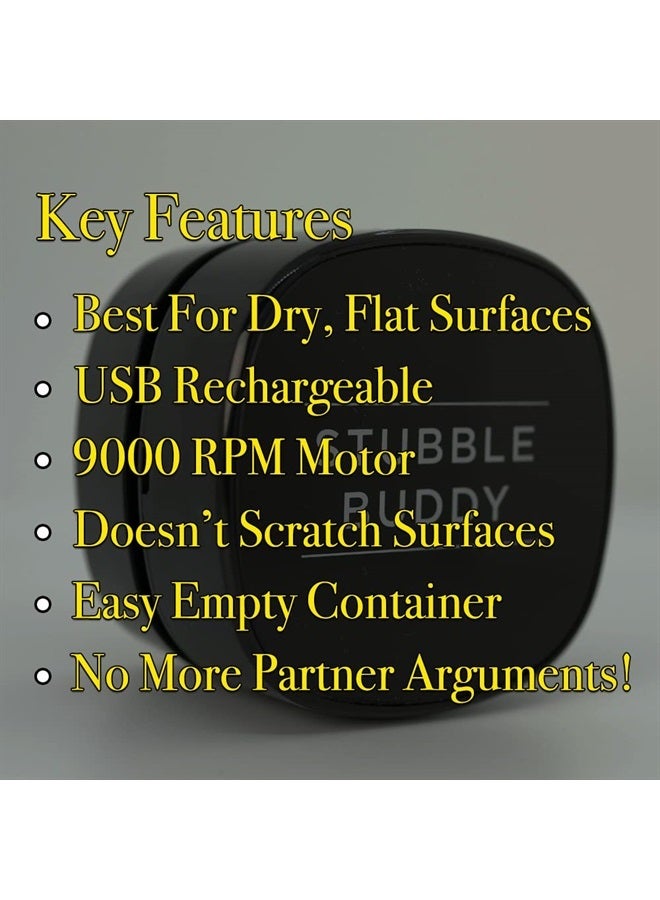 Pete & Pedro The Stubble Buddy - Portable Beard & Facial Hair Trimming & Manscaping Handheld Mini Vacuum | Cordless USB Rechargeable Hair Clippings Cleaner | As Seen on Shark Tank