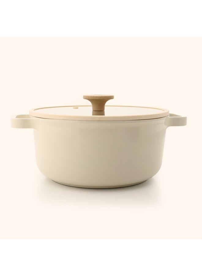 Alma Ceramic Pot 20 - color Beige - Non Toxic , PTFE & PFOA FREE - Image 4