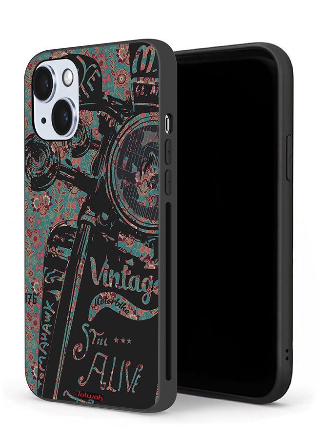 Tolwak Apple iPhone 14 Plus Protective Case Vintage Motorbike - Image 1