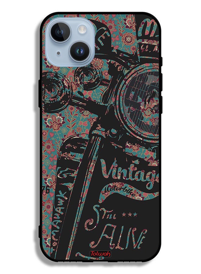 Tolwak Apple iPhone 14 Plus Protective Case Vintage Motorbike - Image 2