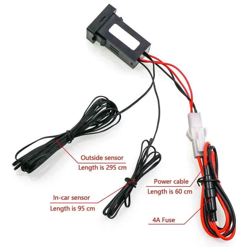 Timloon Car Internal and External Temperature Display with Dual Sensors for Toyota Models - Image 3