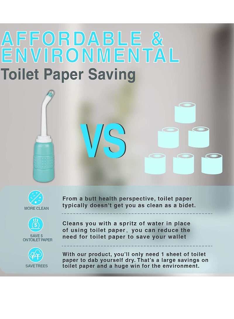 Peri Bottle Travel Shattaf, Portable Travel Bidet with Carry Bag,2 Nozzle,Essentials for Postpartum Perineal Care,Hemorrhoid Treatment - Image 5